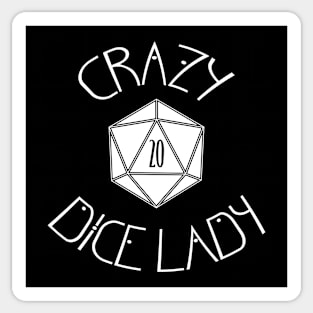 Crazy Dice Lady RPG Sticker